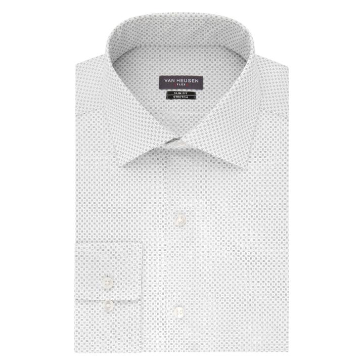 Van Heusen Long Sleeve Dobby Dress Shirt - Slim