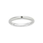 Personally Stackable Black Diamond-accent Sterling Silver Stackable Ring