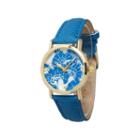 Olivia Pratt Womens Floral Dial Royal Leather Watch 13330royal