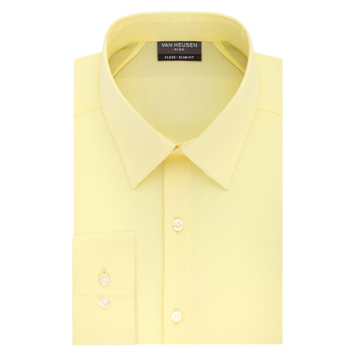 Van Heusen Flex 3 Long Sleeve Twill Dress Shirt - Slim