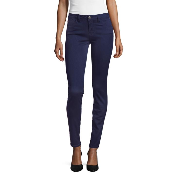 C-pink Super-soft Mid-rise 5-pocket Skinny Jeans
