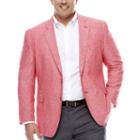 Stafford Linen Cotton Red Sport Coat-big And Tall