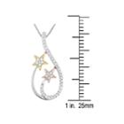 Womens 1/5 Ct. T.w. White Diamond Sterling Silver Gold Over Silver Pendant Necklace