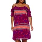 Stylus&trade; Cold-shoulder Flutter-sleeve Tunic Dress