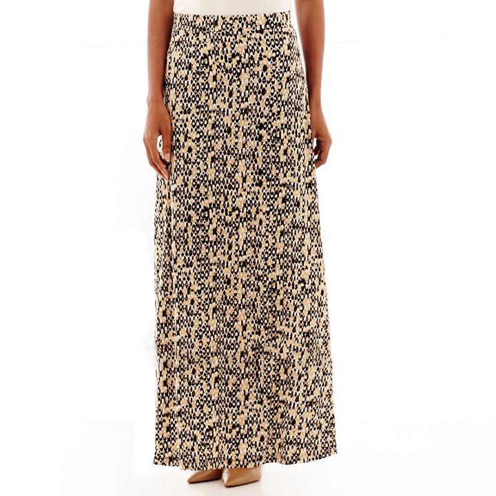 Black Label By Evan-picone Multi-print Knit Maxi Skirt
