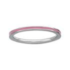 Personally Stackable Sterling Silver Pink Enamel Stackable Ring