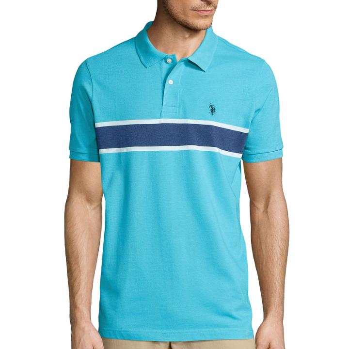U.s. Polo Assn. Short-sleeve Engineered Stripe Cotton Polo