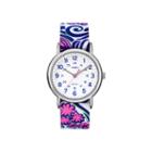 Timex Womens Weekender Blue Swirl Reversible Strap Watch