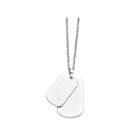 Mens Stainless Steel Double Dog Tag Pendant