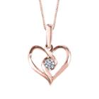Sirena Womens Diamond Accent White Diamond 10k Gold Pendant Necklace