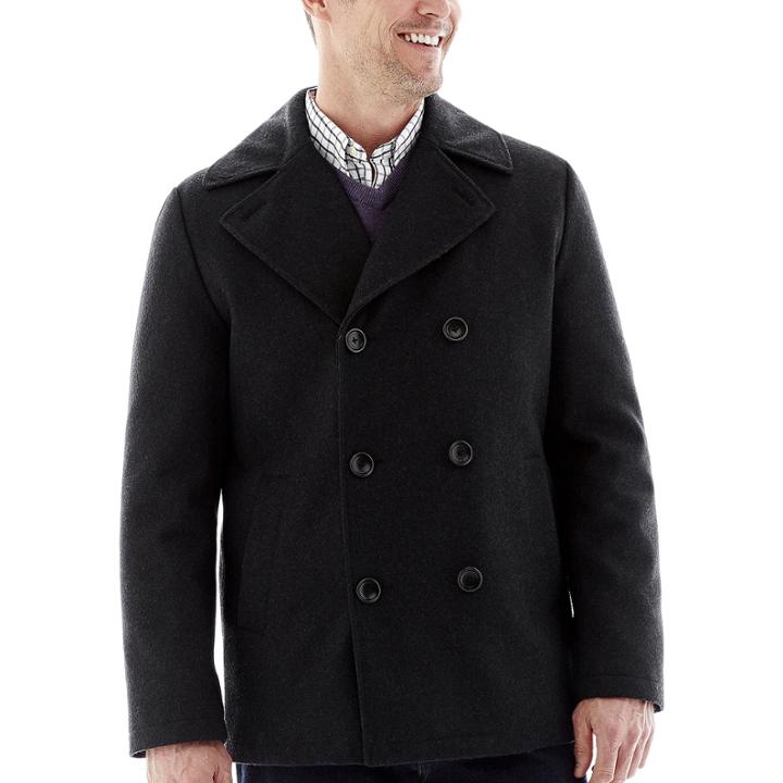 St. Johns Bay Wool-blend Pea Coat