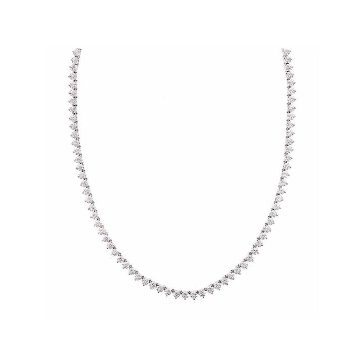 Diamonart Sterling Silver 1/7 Ct. T.w. Cubic Zirconia Tennis Necklace