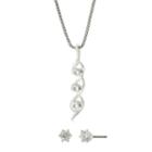 Sparkle Allure&trade; Cubic Zirconia Twisted Pendant Necklace And Stud Earring Set