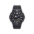 Casio Mens Black Analog/digital Dive Strap Watch Aeq100w-1av