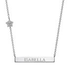 Personalized Sterling Silver Diamond-accent Star Name Bar Necklace