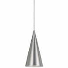 Wooten Heights 7 Tall Metal Pendant In Brushed Steel Finish
