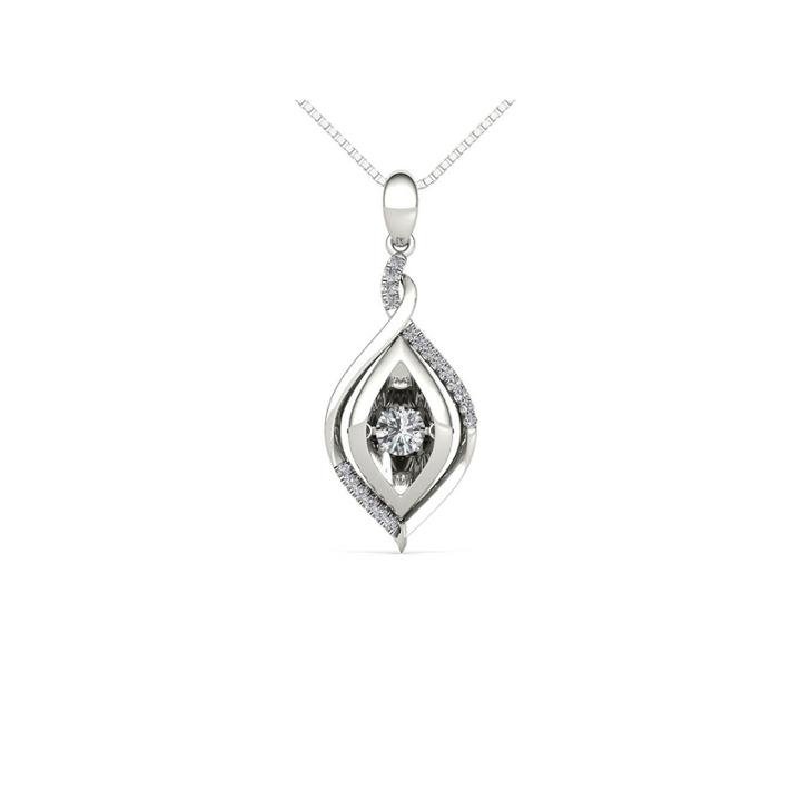 Love In Motion 1/4 Ct. T.w. White Diamond Round Pendant