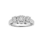 Limited Quantities 1/4 Ct. T.w. Diamond 10k White Gold 3-stone Ring
