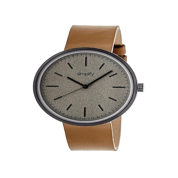 Simplify Unisex Brown Strap Watch-sim3007