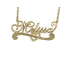 Personalized 14k Yellow Gold Over Sterling Silver Name Necklace