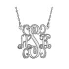 Personalized Sterling Silver 40mm Monogram Necklace