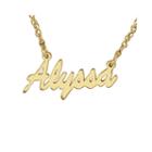 Personalized 14k Gold Over Sterling Silver Name Necklace