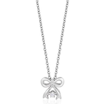 Enchanted By Disney Enchanted Disney Womens Diamond Accent White Diamond 10k Gold Pendant Necklace