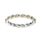 Personally Stackable Genuine Citrine Twisted Eternity Ring