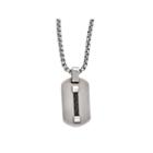 Edward Mirell Mens Stainless Steel Titanium Pendant Necklace