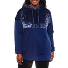 Flirtitude Oversize Velvet Hoodie- Juniors Plus