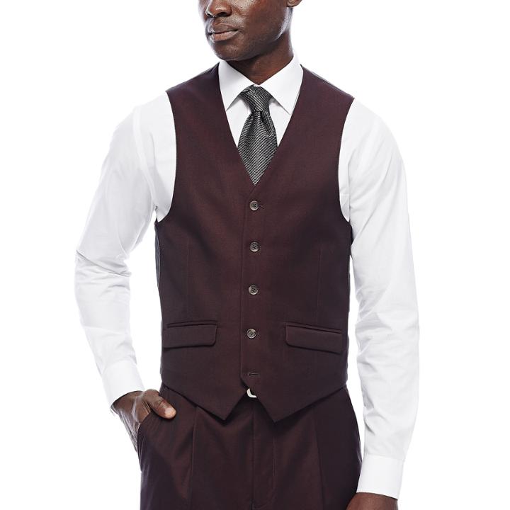 Steve Harvey Merlot Suit Vest