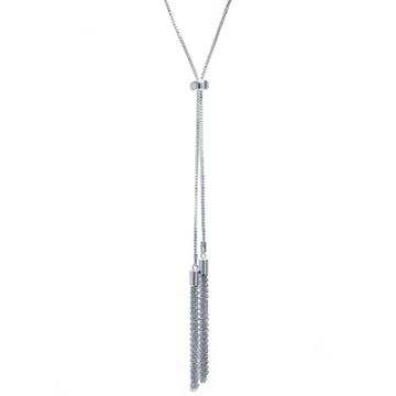 Silver Reflections Womens Y Necklace