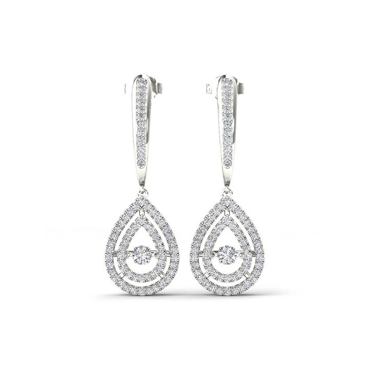 1/2 Ct. T.w. White Diamond 10k Gold Drop Earrings