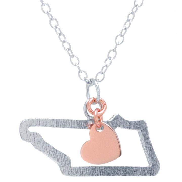 Silver Treasures Tennessee State Womens Sterling Silver Pendant Necklace