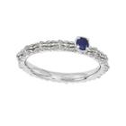 Personally Stackable Lab-created Sapphire Floral Band Ring