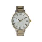 Olivia Pratt Womens Two Tone Strap Watch-15255mptwotone