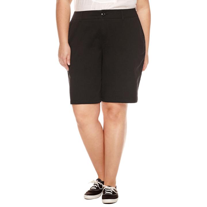 Claiborne Woven Bermuda Shorts-plus