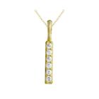 Petite Lux&trade; Cubic Zirconia Vertical Bar Pendant Necklace