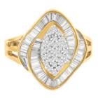 Womens 3/4 Ct. T.w. Diamond White 10k Gold Cocktail Ring