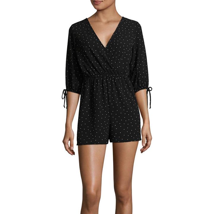 Speechless Elbow Sleeve Romper-juniors