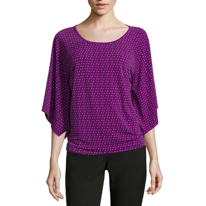 Worthington Long-sleeve Cape Top - Tall