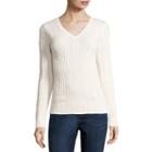 St. John's Bay Essential Long-sleeve Cable-knit Sweater - Tall