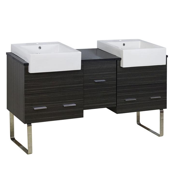 59.5-in. W 18-in. D Modern Plywood-melamine Vanitybase Set Only In Dawn Grey