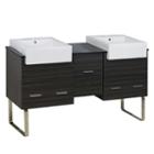 59.5-in. W 18-in. D Modern Plywood-melamine Vanitybase Set Only In Dawn Grey