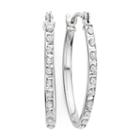 Diamond Fascination&trade; 14k Gold Diamond Accent Oval Hoop Earrings