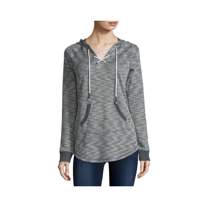 Arizona Lace-up Hooded Sweatshirt - Juniors