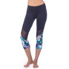 Pl Movement By Pink Lotus Floral Print Workout Capris