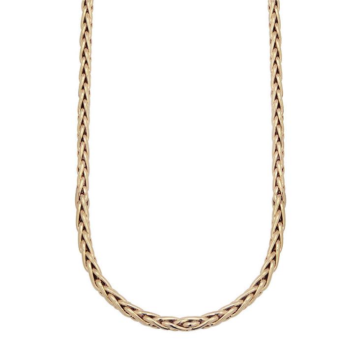 Made In Italy Hollow Wheat 22 Inch Chain Necklace