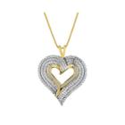 1/2 Ct. T.w. Diamond Layered Heart Pendant Necklace
