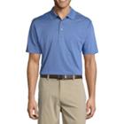 Pga Tour Short Sleeve Jacquard Knit Polo Shirt